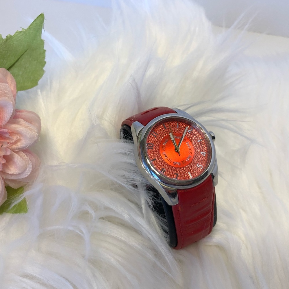 D&G Red Watch Leather Band 30mm